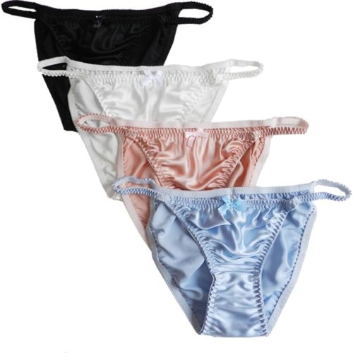 Women Silk Panties String Bikini