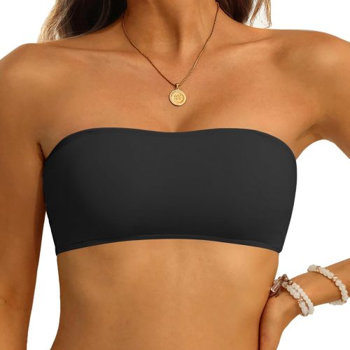 Women Strapless Bikini Top Only Bandeau Swim Top Tube Top Swimsuit