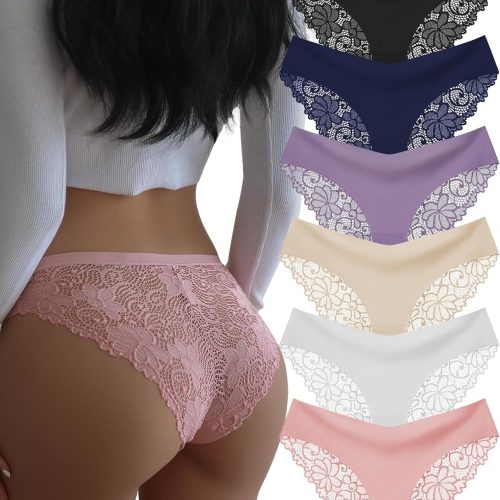 Sexy Cheeky Women Underwear Comfortable Seamless Panties Luxurious Lace Bikini Briefs