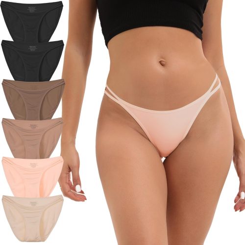 String Bikini Panties for Women Sexy Silky Cheeky Underwear