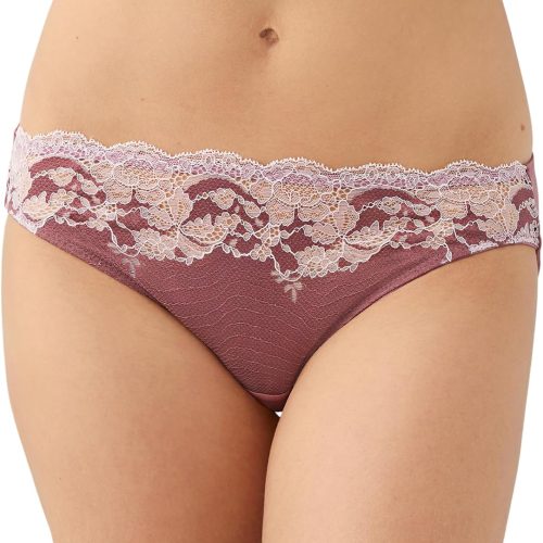 Lace Stretch Satin Moderate Coverage Bikini Panty