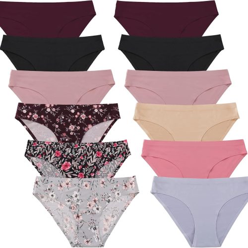 Women Seamless Underwear No Show Cheeky Panties Invisibles Briefs Soft Stretch Bikini Hipster