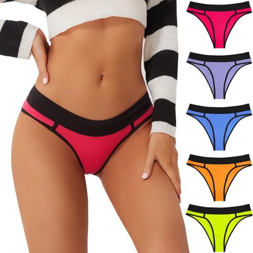 Cheeky Underwear for Women Women Underwear Cotton Pop Vivid Color Soft Bikinis Panties for Young Ladies