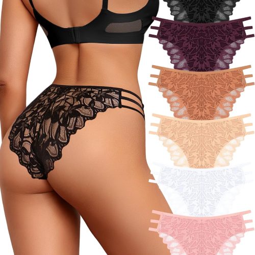 Sexy Lace String Underwear Women Pack Cheeky Bikini Stretch Breathable Ladies Underwear Panties